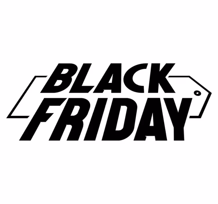 Vinylový koberec black friday moderný kurzívny písmom - Tenstickers