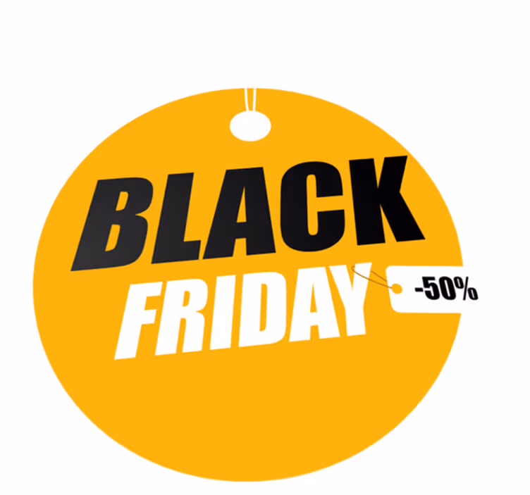 Vinylový koberec black friday personalizovaný kruh - Tenstickers