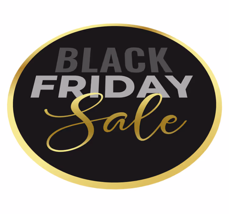 Vinylový koberec black friday zlaté pozadie - Tenstickers