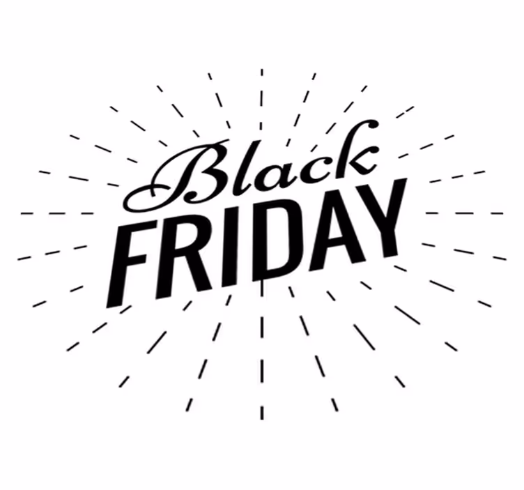 Vinylový koberec black friday trblietavý kaligrafický text - Tenstickers
