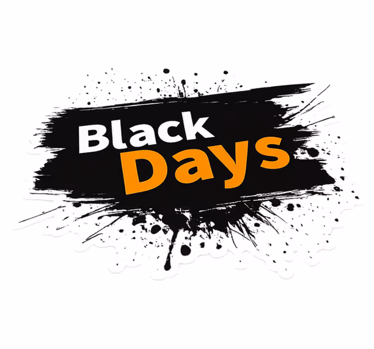 Vinylový koberec black friday čierno-biele "Čierne dni" - Tenstickers