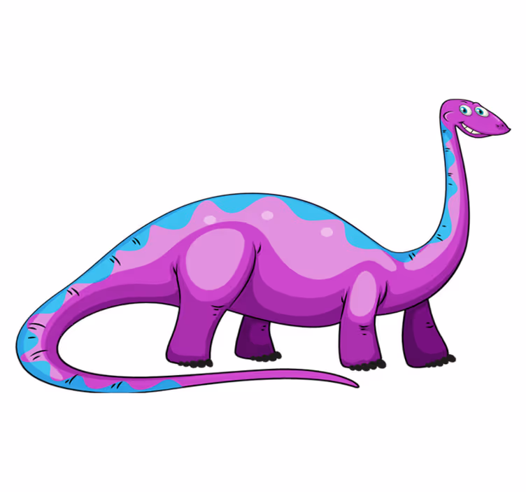 Vinylové koberce zvieratá hravý fialový dinosaurus - Tenstickers