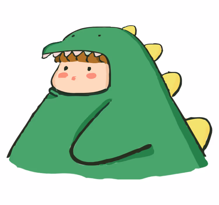 Vinylové koberce zvieratá človek v kostýme dinosaura - Tenstickers