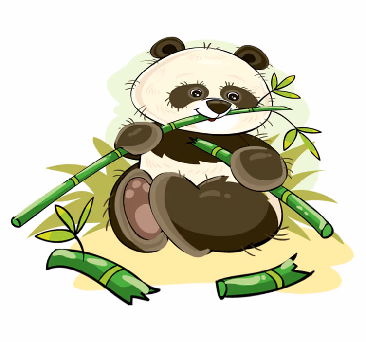 Vinylové koberce zvieratá roztomilá panda emblema - Tenstickers