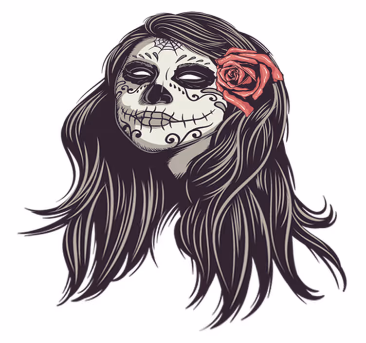 Vinylový koberec halloween dievča dňa mŕtvych - Tenstickers
