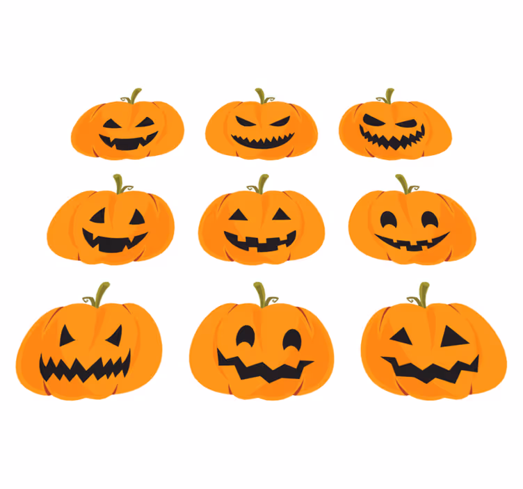 Vinylový koberec halloween set tekvičiek - Tenstickers