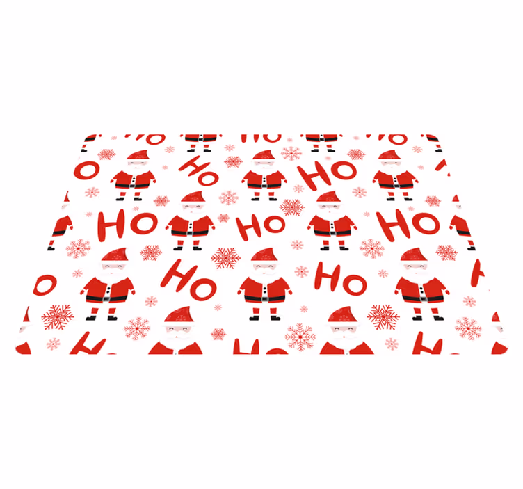 Vianočný vinylový koberec s motívom santa claus a hohoho - Tenstickers