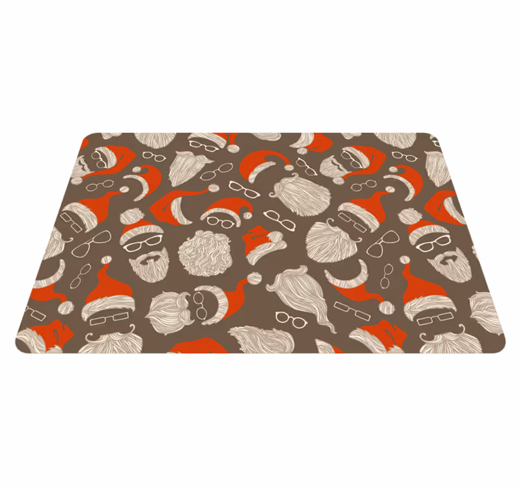 Vianočný vinylový koberec so vzorom vintage santa clausa - Tenstickers