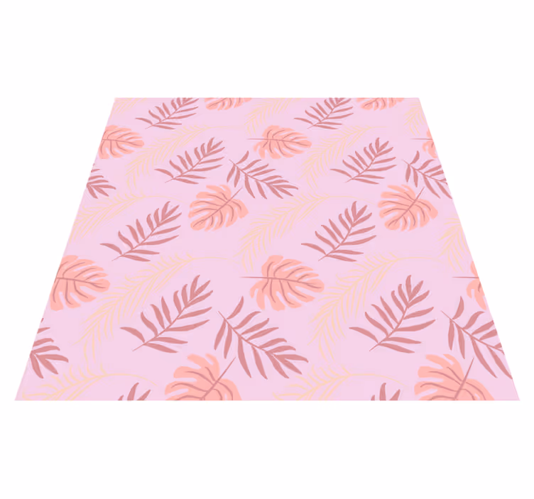 Vinylový koberec s kvetmi v ružovom tropickom dizajne - Tenstickers