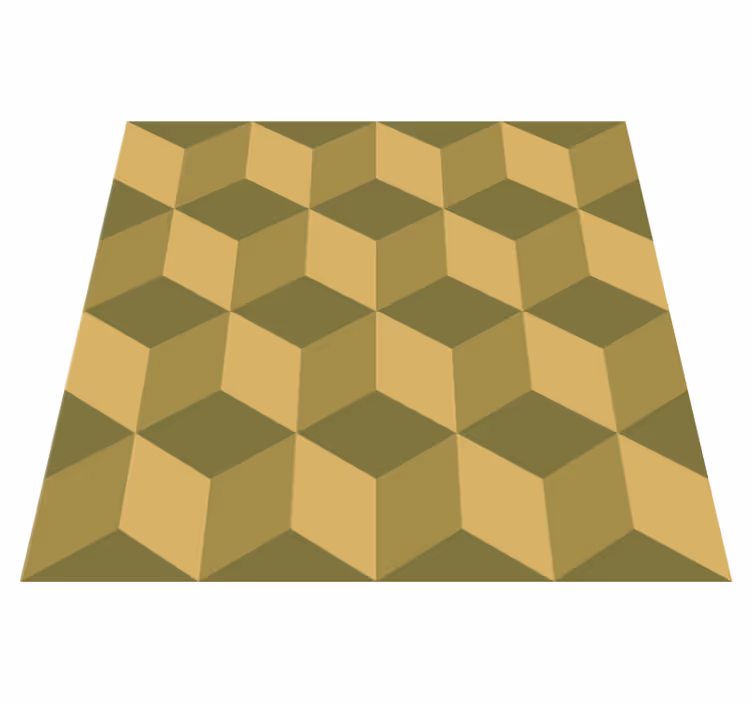 Vinylový koberec do jedálne béžové 3d kocky - Tenstickers