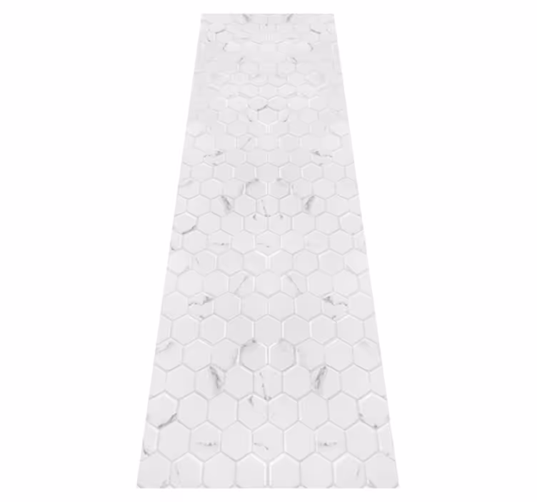 Vinylový koberec do kuchyne elegantné šedé hexagóny - Tenstickers