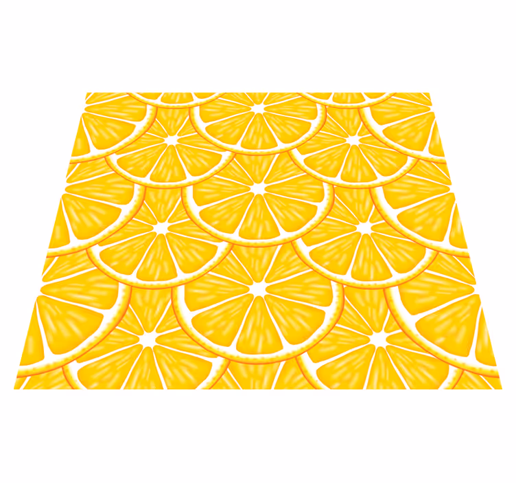 Vinylový koberec do kuchyne s oranžovým vzorom - Tenstickers