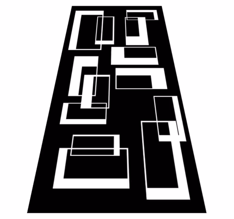 Vinylový koberec do kúpeľne minimalistické obdĺžniky - Tenstickers