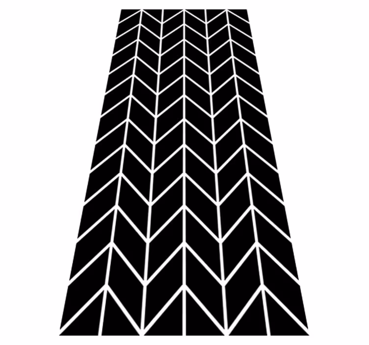 Vinylový koberec do kúpeľne geometrické šípky - Tenstickers