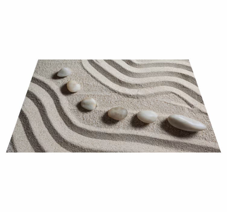 Vinylový koberec do kúpelne zen cesta piesková - Tenstickers