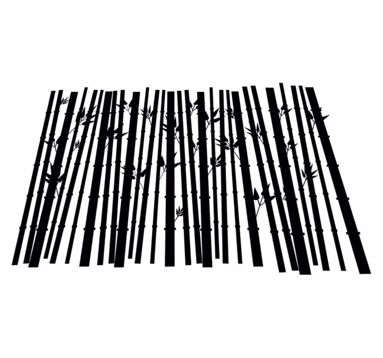 Vinylový koberec do kúpeľne s bambusovými rastlinami - Tenstickers
