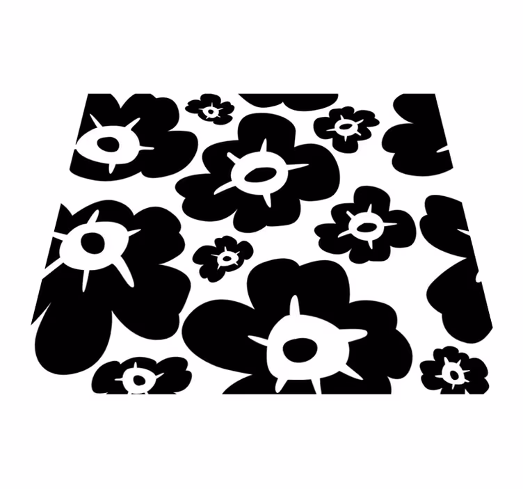 Vinylový koberec do spálne čierna makovica - Tenstickers
