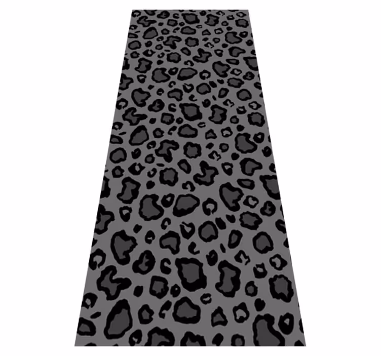 Vinylový koberec zvierací vzor tmavosivý a čierny leopard - Tenstickers