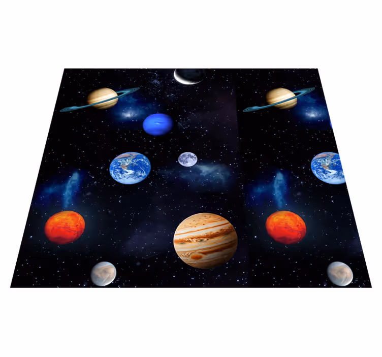Hviezdy vinylový koberec kozmos a planéty - Tenstickers