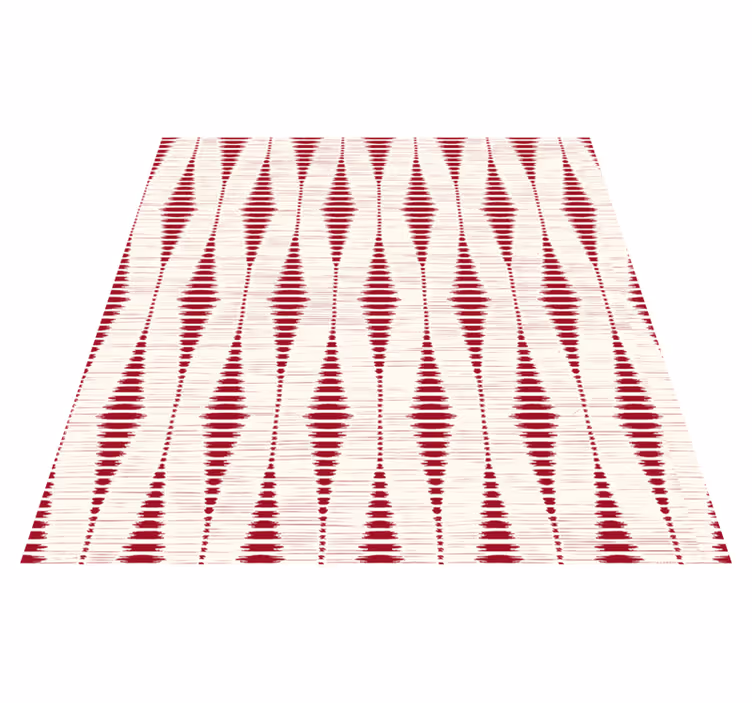 Vinylový koberec s geometrickými tvarmi Červený ikat - Tenstickers
