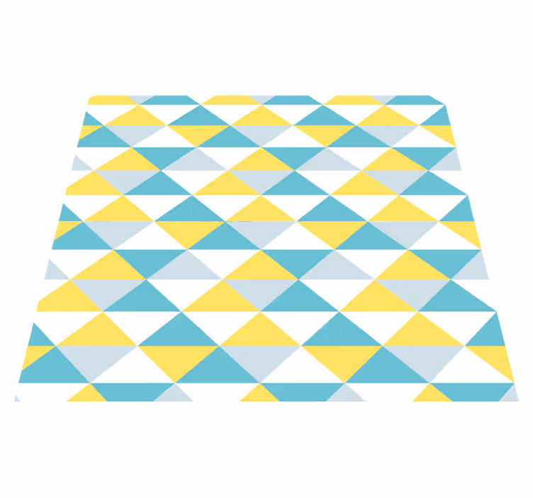 Vinylový koberec s geometrickými tvarmi žltý a modrý - Tenstickers