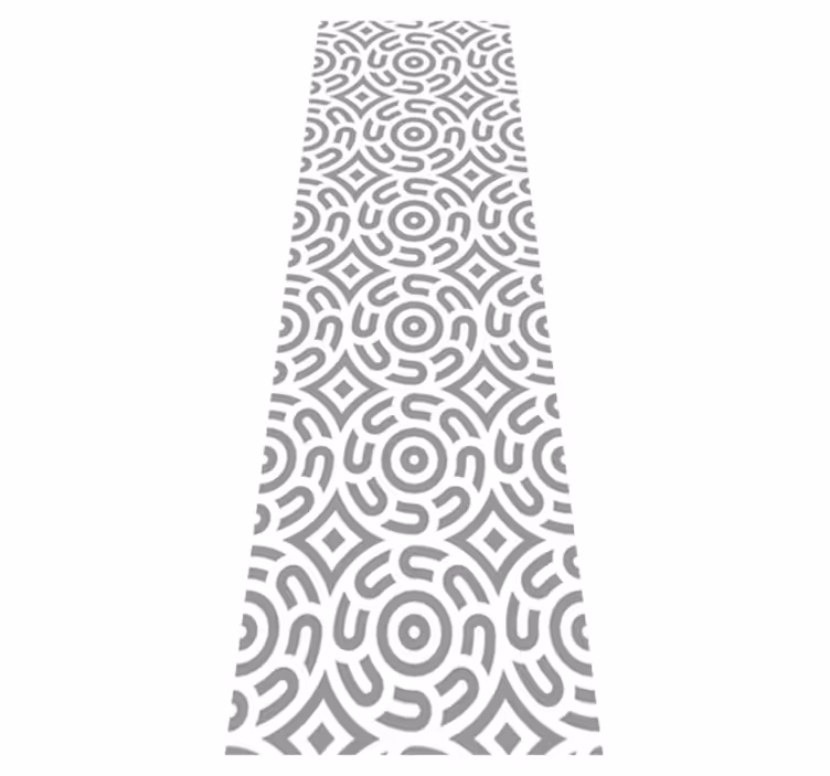 Vinylový koberec s geometrickými tvarmi biely vzor s kruhmi - Tenstickers