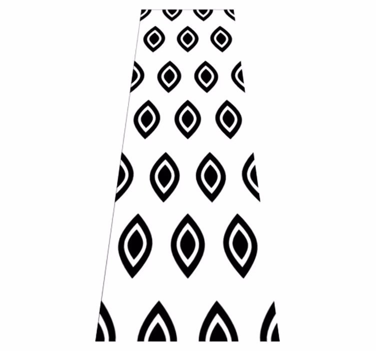 Vinylový koberec s geometrickými tvarmi čierno-biele vzory - Tenstickers
