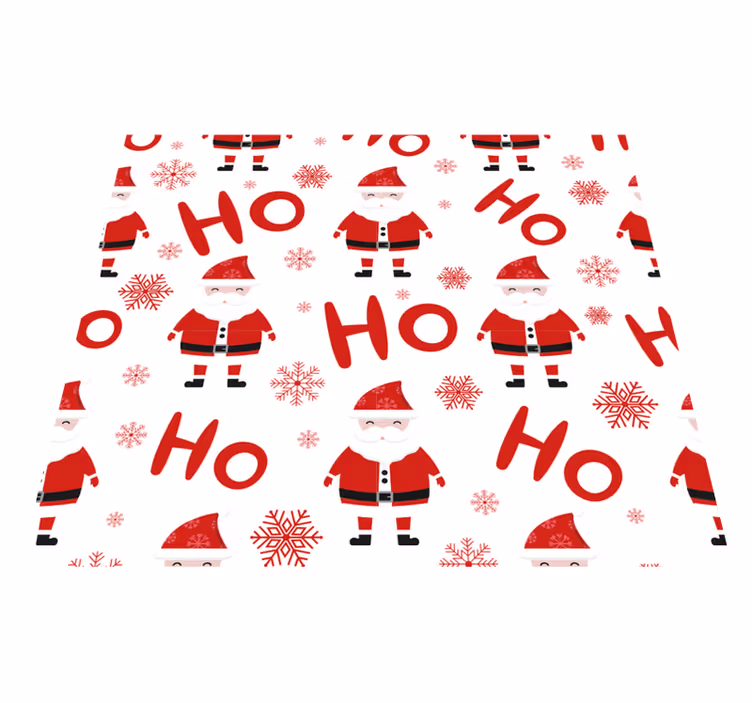 Vianočný vinylový koberec so vzorom santa claus a hohoho - Tenstickers