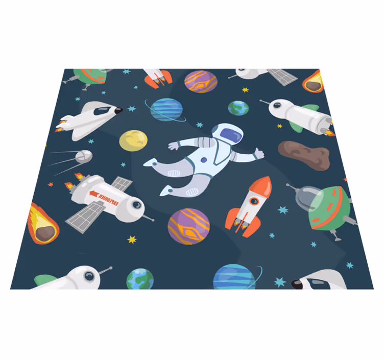 Vinylový koberec do spálne vesmírne lode - Tenstickers