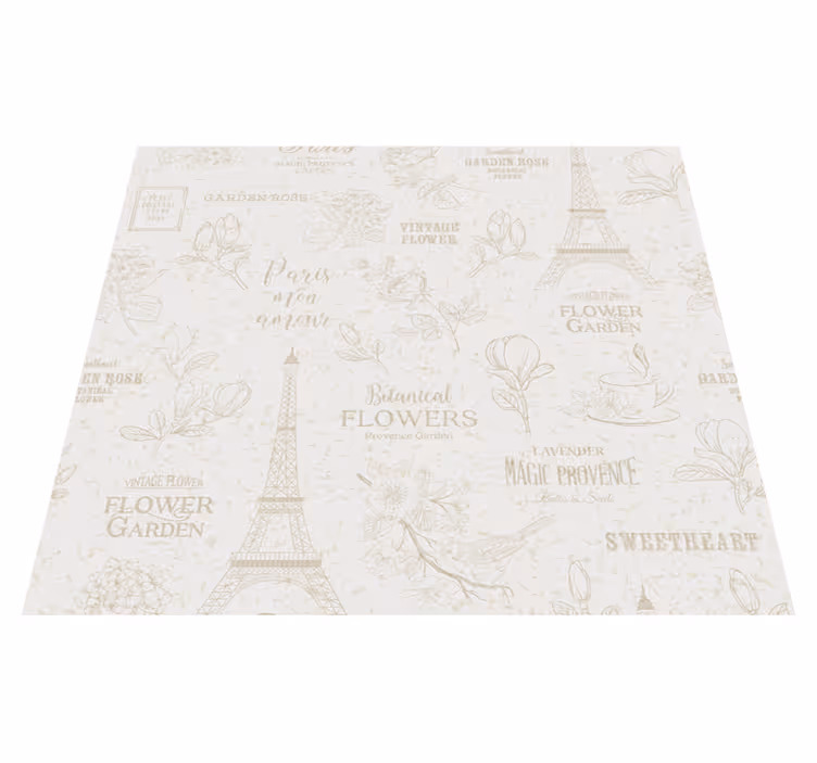 Vinylový koberec do spálne v parížskom štýle - Tenstickers