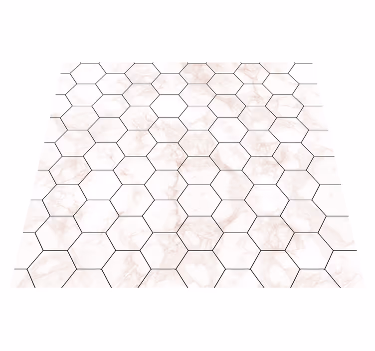 Vinylový koberec do spálne mramorové hexagónové dlažby - Tenstickers