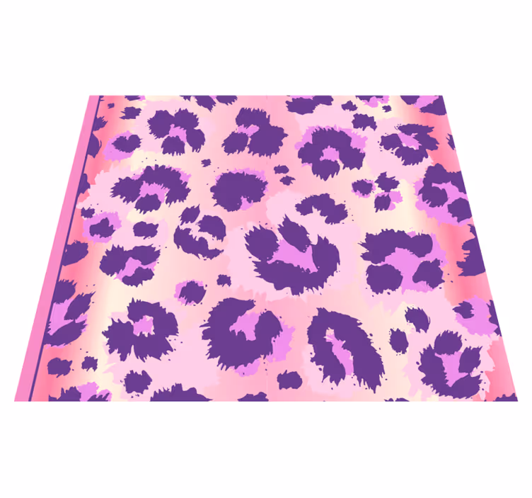 Vinylový koberec do spálne s ružovým leopardím vzorom - Tenstickers