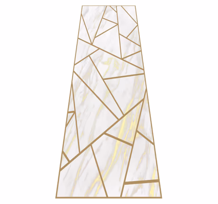 Vinylový koberec do spálne mramorová geometrická mozaika - Tenstickers