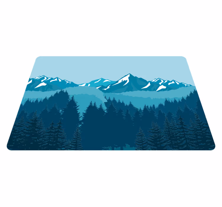 Prírodný vinylový koberec plná modro-zelená krajina - Tenstickers