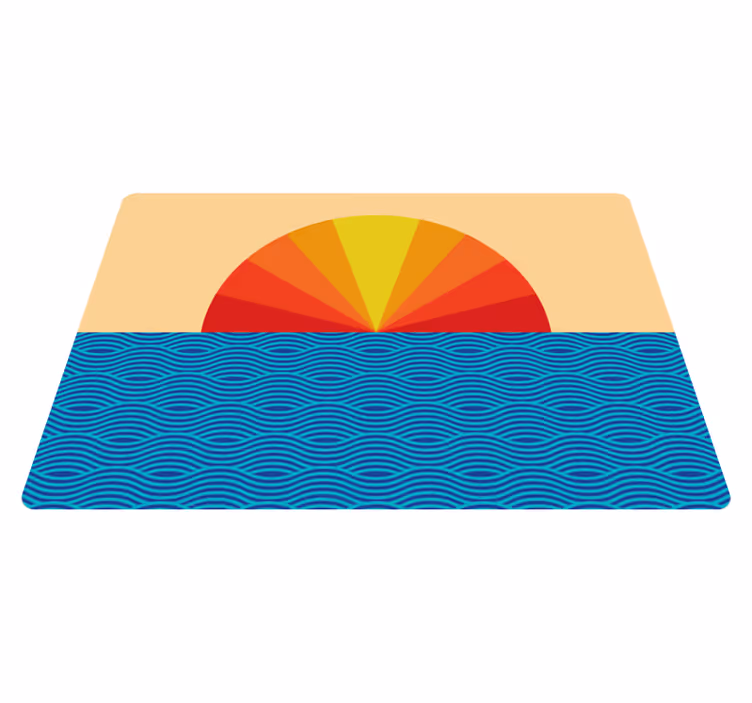 Prírodný vinylový koberec vintage sunset notebook - Tenstickers
