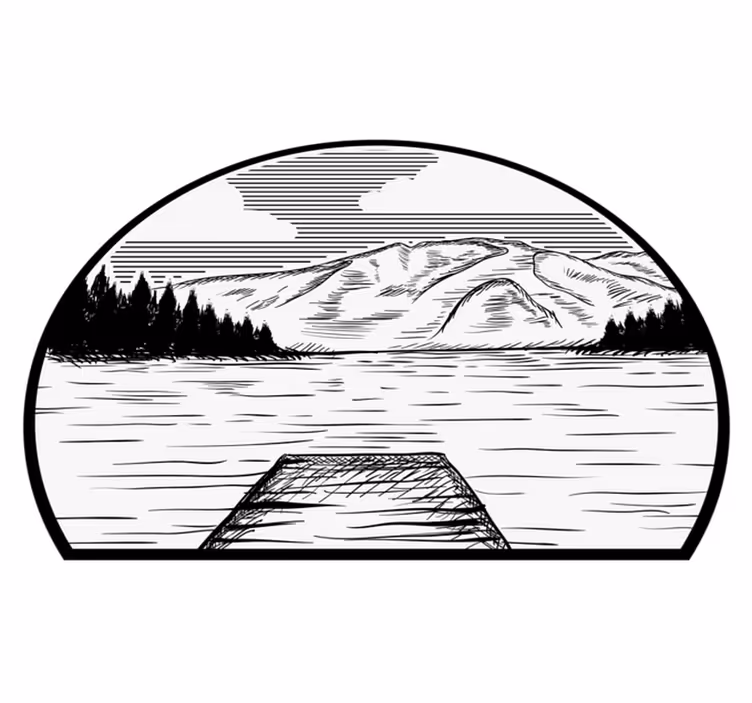 Prírodný vinylový koberec motorhome borové jazero - Tenstickers