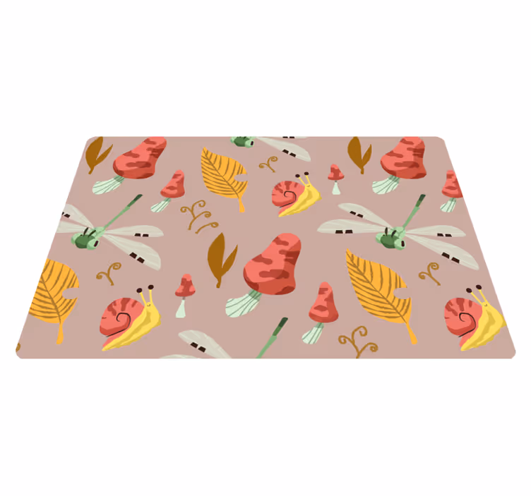 Prírodný vinylový koberec s jeseňou fauny a flóry - Tenstickers