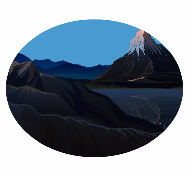 Prírodný vinylový koberec s pohľadom na hory - Tenstickers