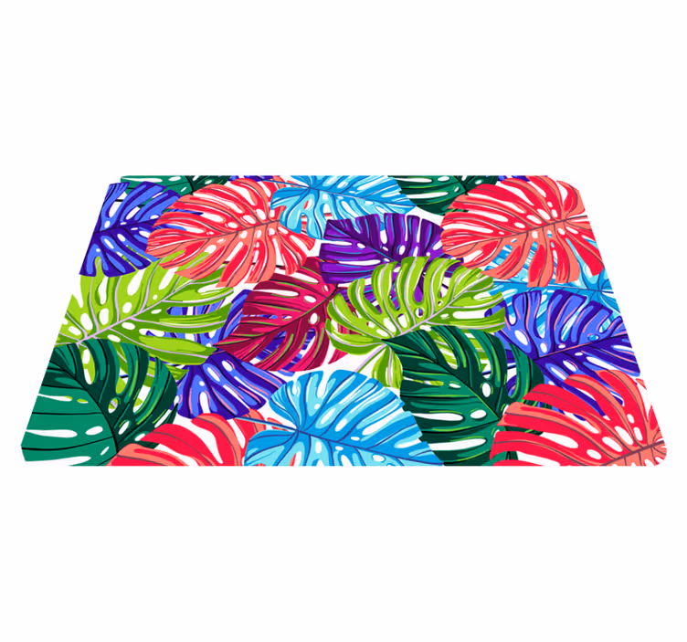 Vinylový koberec s kvetmi monstera tropická - Tenstickers
