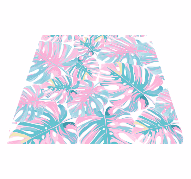Vinylový koberec s kvetmi monstera deliciosa - Tenstickers