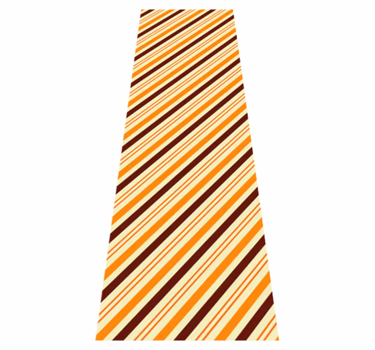 Vinylový koberec do spálne retro oranžovo-hnedý vzor - Tenstickers