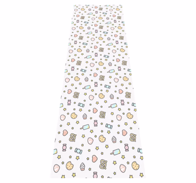 Vinylový koberec do spálne s roztomilými snackmi - Tenstickers