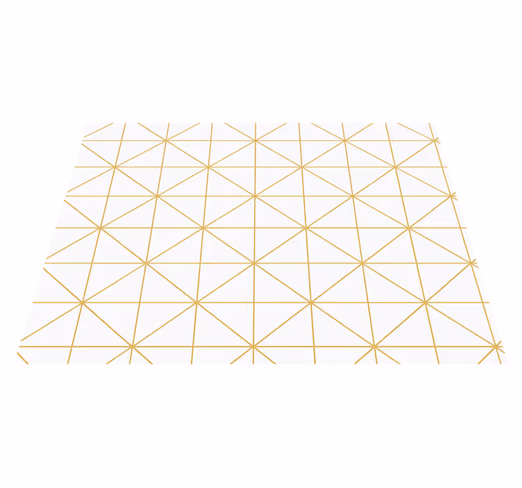 Vinylový koberec do spálne zlatá geometria - Tenstickers