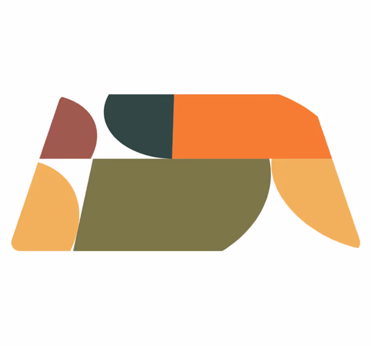 Vinylový koberec s geometrickými tvarmi abstraktné umenie - Tenstickers