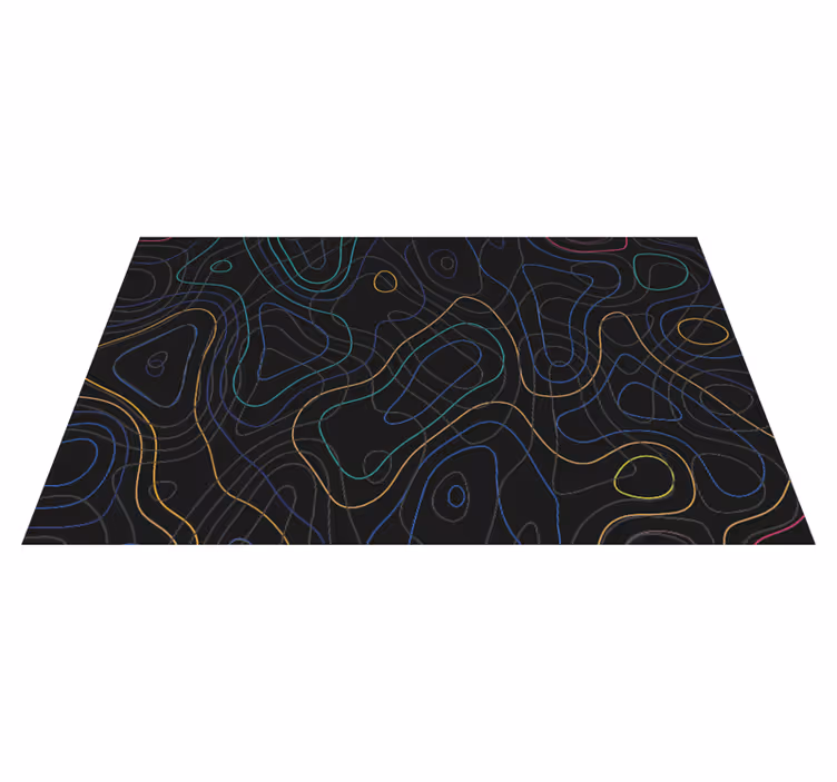 Vinylový koberec s geometrickými tvarmi v mnohých farbách - Tenstickers