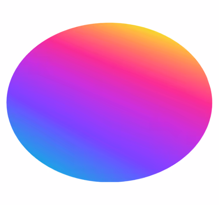 Vinylový koberec s geometrickými tvarmi farebný gradient - Tenstickers