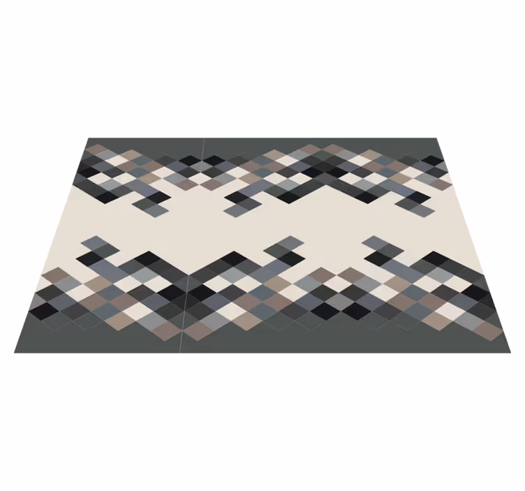 Vinylový koberec s geometrickými tvarmi farebné bloky - Tenstickers