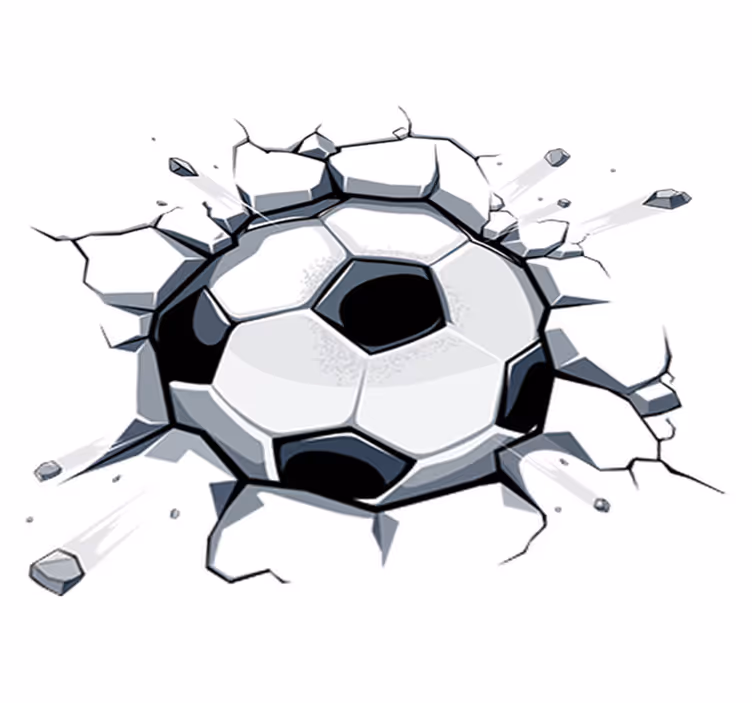 Detský vinylový koberec 3d futbalová lopta - Tenstickers