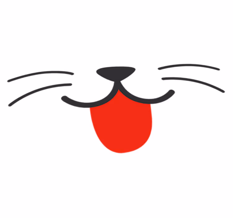 Detský vinylový koberec mačacia papuľa a nos - Tenstickers
