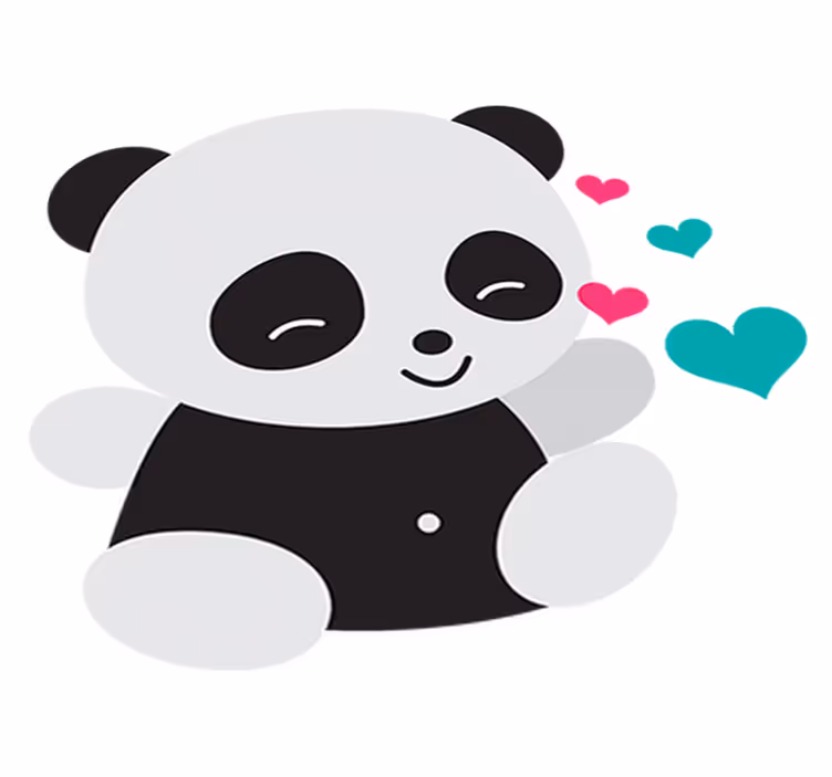 Detský vinylový koberec roztomilý medvedík panda - Tenstickers